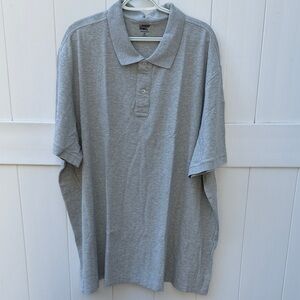 Lands' End Men's Polo in Light Gray SZ 4XL